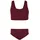 Aquarti Bustier-Bikini Jacquard Punkte Rot/Braun 152