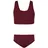Aquarti Bustier-Bikini Jacquard Punkte Rot/Braun 152