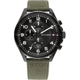 Tommy Hilfiger ✅ TOMMY HILFIGER Herrenuhr 1792006 "Alex", mit Textil-/Lederamband, NEU+OVP+BOX