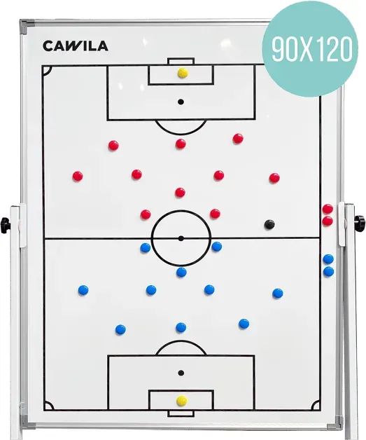 Cawila Taktiktafel Fussball inkl. Tasche| Size: 90 x 120 cm Weiss