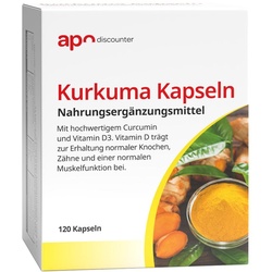 Kurkuma Kapseln mit Vitamin D3 von apodiscounter