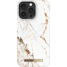 iDeal of Sweden Case, Backcover, Apple, iPhone 15 Pro Max, Carrara Gold Handy-Schutzhülle 17 cm (6.7") Cover Gold, Weiß