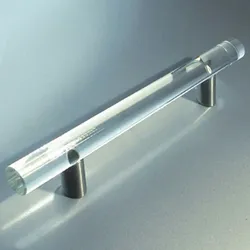 Möbelgriff Edelstahl Glas 264mm, kristall klar