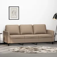 vidaXL 3-Sitzer-Sofa Cappuccino-Braun 180 cm Kunstleder