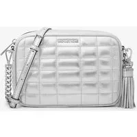 Michael Kors MK Umhängetasche Jet Set Medium Aus Gestepptem Leder In Metallic-Optik - Silberton - Michael Kors - ONE SIZE