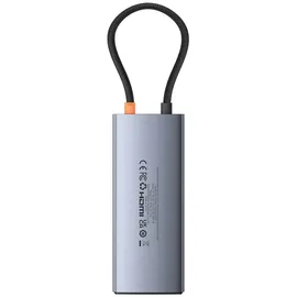 Baseus Gleam Series II USB-A/USB-C/USB-C PD/HDMI/RJ45 – schwarz