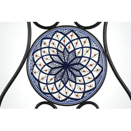 Kobolo Gartenstuhl 39 x 39 x 92 cm weiß-blau klappbar