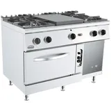 CombiSteel Base 700 Glühplattenherd 4 Br. Gasbackofen