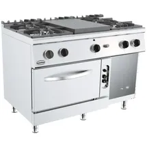 CombiSteel Base 700 Glühplattenherd 4 Br. Gasbackofen