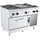CombiSteel Base 700 Glühplattenherd 4 Br. Gasbackofen