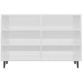 vidaXL Sideboard Hochglanz-Weiß 103,5x35x70 cm Holzwerkstoff