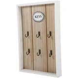 Schlüsselhaken Holz, Schlüsselbrett mit 6 Haken Vintage Schlüsselbrett Schlüsselschrank Wandorganizer Aufhängen Schlüssel Wandhaken für Zuhause Lagerung, 20x30cm