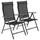 Songmics Gartenstuhl 55 x 70 x 106 cm schwarz 2 St.
