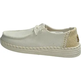 HEYDUDE Hey Dude Wendy Espadrille Woven, Zapatos sin Cordones para Mujer, White 37 EU