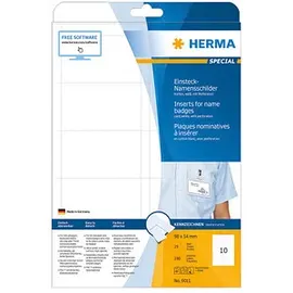 Herma Einsteckschilder für Namensschilder SPECIAL 9,0 x 5,4 cm, 250 St.