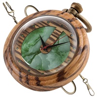 Tiong Holz-Quarz-Taschenuhr mit Kette, einzigartige Holz-Taschenuhren für Herren, modischer Anhänger, Geburtstag, Weihnachten, Geschenke und Geschenkbox