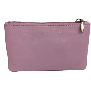 DF Schlüsseltasche hell pinke Schlüsseltasche, Leder, babypink, flach
