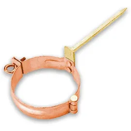 Grömo Fallrohrschelle Grömo mit Schlagstift 140mm, Kupfer, verschiedene Größen (Ausführung: 140mm. Ø 100mm)