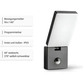 sebson 2x LED Aussenleuchte Bewegungsmelder Wand Leuchte anthrazit 15W SEBSON - Grau