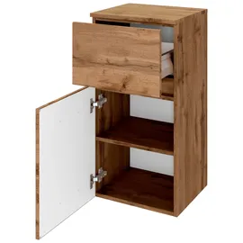 WELLTIME Unterschrank "Baabe", braun (eiche), B:40cm H:79cm T:35cm, Holzwerkstoff, Schränke, Unterschrank, Badmöbel, Breite 40 cm
