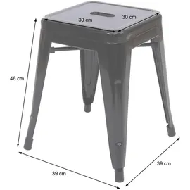 MCW Hocker A73 Metall 39 x 46 x 39 cm Rot