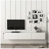 [en.casa] Fernsehschrank Vihti 180x31x29,5cm Weiß