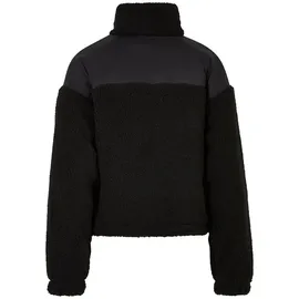 URBAN CLASSICS Ladies Sherpa Mix Winterjacke - Schwarz - 3XL