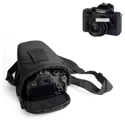 K-S-Trade Kameratasche für Panasonic Lumix DC-G110, Kameratasche Fototasche Schultertasche Umhängetasche Colt schwarz