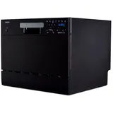 Medion® Tischgeschirrspüler MD37496, 6 Maßgedecke, mit/ohne Wasseranschluss, 7 Reinigungsprogramme, freistehend, schwarz schwarz