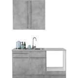 wiho Küchen Küchenzeile Chicago, wahlweise mit E-Geräten, Breite 160 cm grau