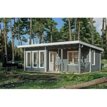 SKANHOLZ Gartenhaus Arnheim 6,70 x 4,44 m Schiefergrau