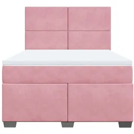 vidaXL Boxspringbett 140 x 200 cm Rosa