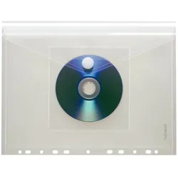 FolderSys Umschlag A4, Lochrand, CD-Tasche farblos matt transparent