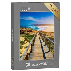 puzzleYOU Puzzle Puzzle 1000 Teile XXL „Weg zum Meer, Praia da Bordeira, Algarve, Portu, 1000 Puzzleteile, puzzleYOU-Kollektionen Algarve, Portugal