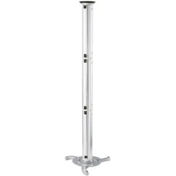 Manhattan Universal Deckenhalterung für Beamer, Stange neig-, schwenk- und höhenverstellbar, für Beamer bis zu 10 kg, Aluminium, silber