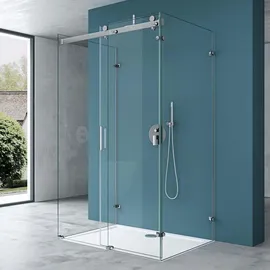 mai & mai U-Form Duschkabine mit Schiebetür 120 x 70 cm transparent Klarglas R17-2UK