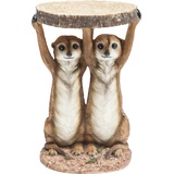 Kare DESIGN Beistelltisch Meerkat Sisters Polyresin Braun