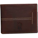 Drachenleder Echtleder Herren Portemonnaie braun 12,5x10x3cm OPT101N