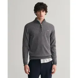 Gant für Herren. 87213 Baumwollpulli mit halbem Reißverschluss Lässig
grau (3XL), Baumwolle