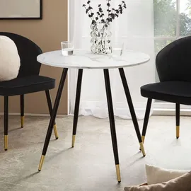 FineBuy Esszimmertisch 75 x 76 x 75 cm weiß