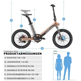Maxtron Smart 30 Urban 2023 20 Zoll RH 42 cm Unisex gold/pink/schwarz
