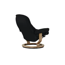 Stressless Relaxsessel Leder 75 x 100 x 73 cm Schwarz mit Hocker