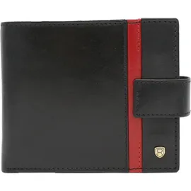 ROVICKY Elegante Herren Geldbörse schwarz/rot