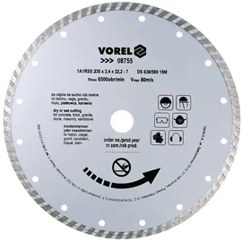 VOREL Diamanttrennscheibe 230 x 22,2 mm