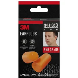 3M Einweg-Gehörschutzstöpsel Weichschaum SNR-Wert 35 dB Orange 50er-Pack