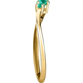 Live Diamond Ring goldgelb / smaragd 56