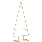 vidaXL Metall Weihnachtsbaum Gold 90 cm Pulverbeschichteter Stahl