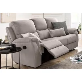 Atlantic Home Collection 3-Sitzer Sofa mit Relaxfunktion (8743386949-0) hellgrau
