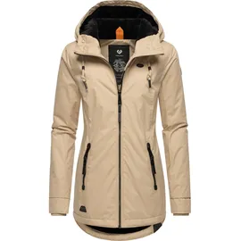Ragwear Damen, warme Winterjacke kurz wasserdicht mit Kapuze Zuzka Winter Taupe24 Gr. 6XL - 6XL