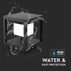 V-Tac LED Solarleuchte mit Bewegungssensor, 3000K, Schwarz, IP65